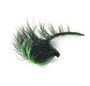Butterfly lashes with green at the end